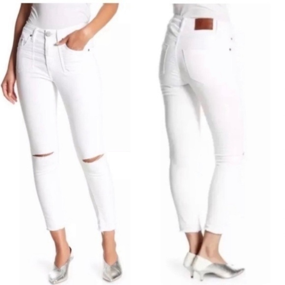 One Teaspoon Freebird II Distressed Raw Hem Skinny Denim Jeans NWT  Size 26